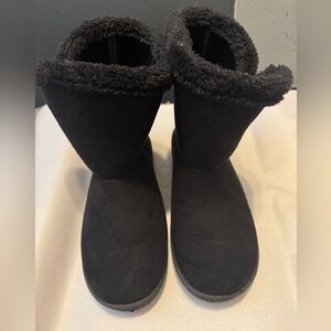 Black Fur Winter Boots
